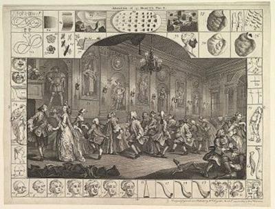 William HOGARTH (d'après) - Analyse de la beauté, Planche II - Eau-forte 2