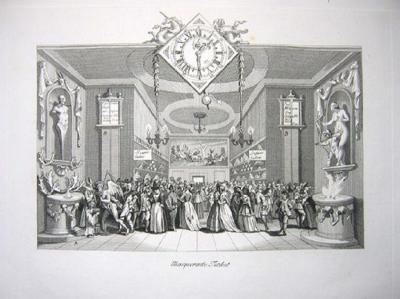 William HOGARTH (d’après) - Billet de mascarade - Eau-forte, 2