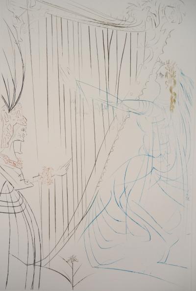 Salvador DALI : Iseult et Branguine, 1970 - Gravure Originale Signée 2