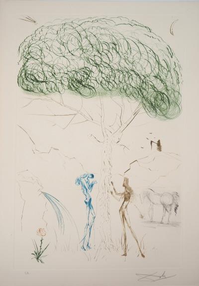 Salvador DALI : Sous le pin parasol, 1970 - Gravure Originale Signée 2