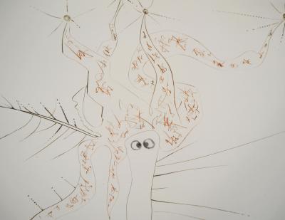 Salvador DALI: Tristan le fou, 1970 - Original Signed Etching 2