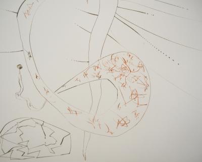 Salvador DALI: Tristan le fou, 1970 - Original Signed Etching 2