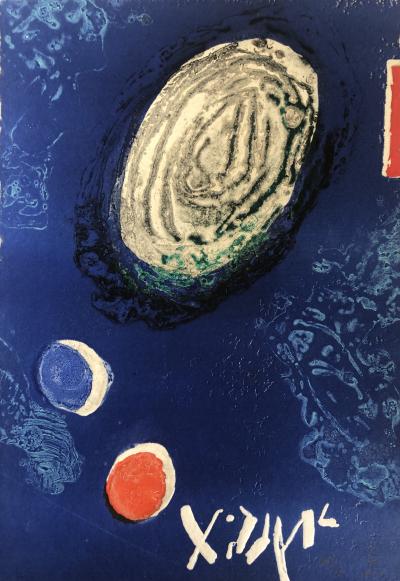 Serge HÉLÉNON - Composition abstraite IV - Aquagravure signée au crayon 2