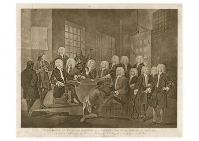 William HOGARTH (après) - Bambridge en procès pour meurtre par un comité de la Chambre des communes - Eau-forte 2