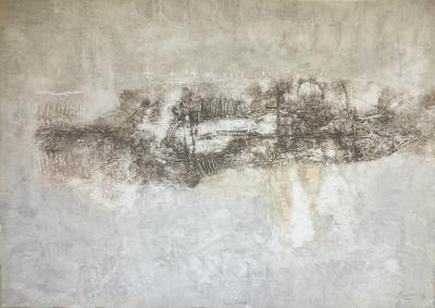 Pierre Marie BRISSON - Composition, vers 1980 - Gravure au carborundum signé 2