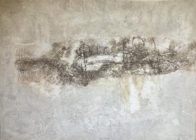 Pierre Marie BRISSON - Composition, vers 1980 - Gravure au carborundum signé 2