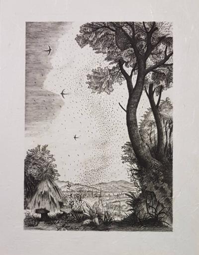 Tavy NOTTON - La vie des abeilles VII, 1954 - Gravure au burin 2