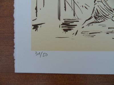 José de ZAMORA : Le taureau - Lithographie signée au crayon et numérotée 2