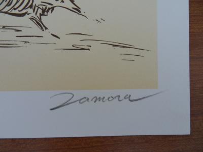 José de ZAMORA : Le taureau - Lithographie signée au crayon 2