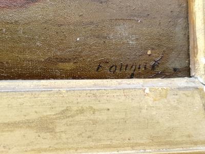 Jean-Marius FOUQUE - La fileuse - Huile sur panneau, Seconde moitié du XIXe siècle 2