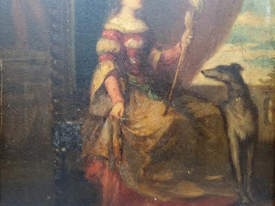Jean-Marius FOUQUE - La fileuse - Huile sur panneau, Seconde moitié du XIXe siècle 2