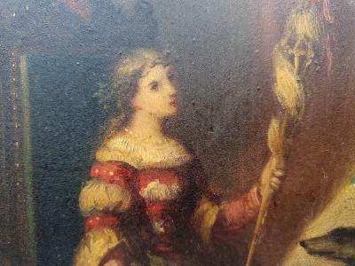 Jean-Marius FOUQUE - La fileuse - Huile sur panneau, Seconde moitié du XIXe siècle 2