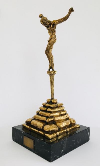Salvador DALI (d’après) - Christ de Saint Jean de Croix - Sculpture en bronze signée 2