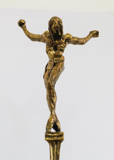 Salvador DALI (d’après) - Christ de Saint Jean de Croix - Sculpture en bronze signée 2