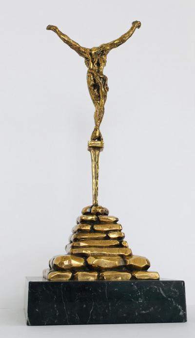 Salvador DALI (d’après) - Christ de Saint Jean de Croix - Sculpture en bronze signée 2
