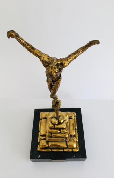 Salvador DALI (d’après) - Christ de Saint Jean de Croix - Sculpture en bronze signée 2