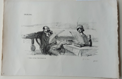 Jean-Louis FORAIN - Loin du front, 1914 - Héliogravure signée au crayon et justifiée 2