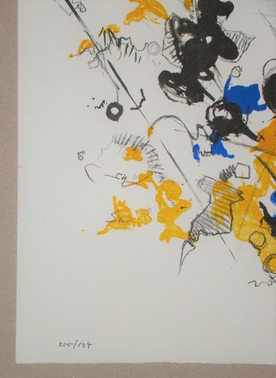 Rolf CAVAEL - Composition abstrait, 1957 - Lithographie originale signée et numérotée 2