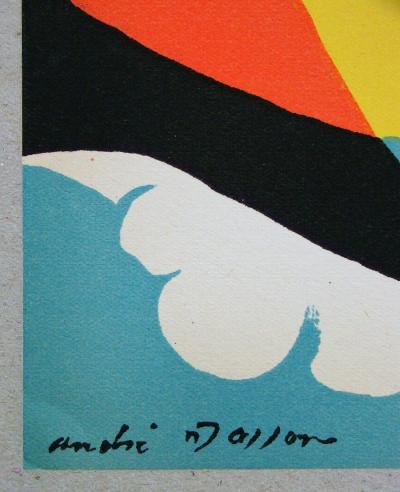 André MASSON (d’après) - Le soleil, 1938 - Lithographie en couleurs 2