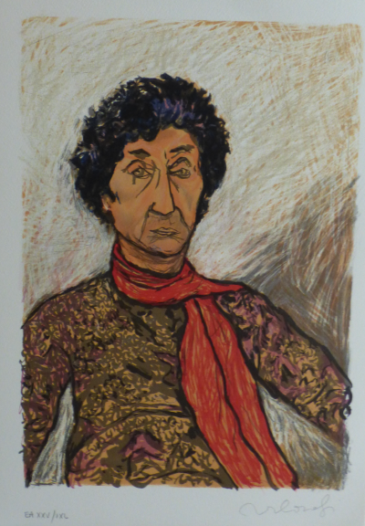 Marcel MOULOUDJI - Le portrait, 1980 - Lithographie originale signée au crayon