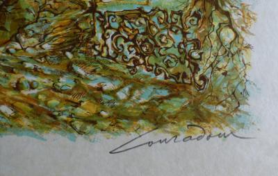 Daniel LOURADOUR - La ferme enchantée, circa 1970 - Lithographie originale signée 2