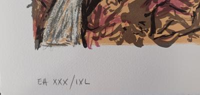 Marcel MOULOUDJI - Le portrait, 1980 - Lithographie originale signée au crayon 2