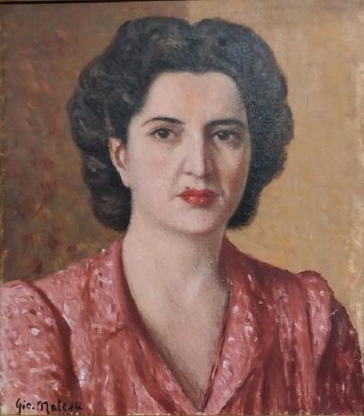 Giovanni MALESCI - Portrait de femme - Huile sur toile 2