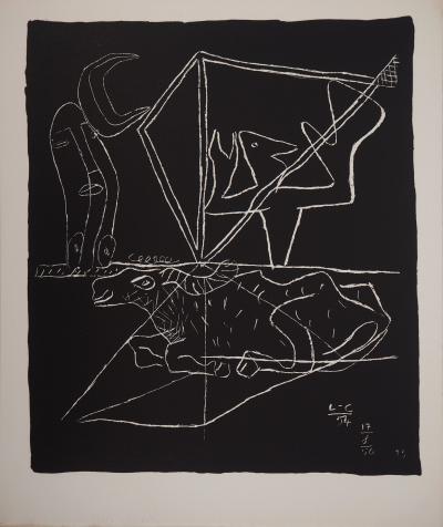 LE CORBUSIER  - Rêve surréaliste au taureau, 1964 - Lithographie originale signée 2