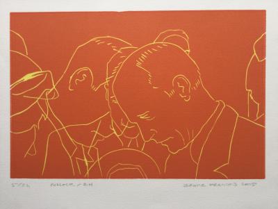Jérôme FRANÇOIS - Pollock , 2005 - Linogravure originale signée 2