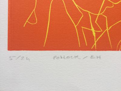 Jérôme FRANÇOIS - Pollock , 2005 - Linogravure originale signée 2