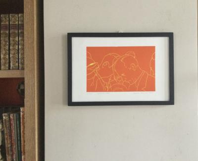 Jérôme FRANÇOIS - Pollock , 2005 - Linogravure originale signée 2