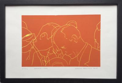 Jérôme FRANÇOIS - Pollock , 2005 - Linogravure originale signée 2