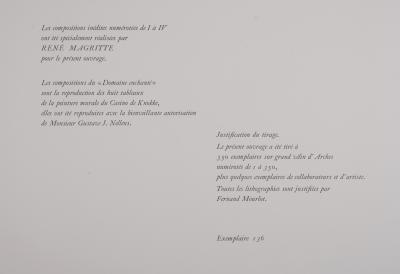 René MAGRITTE (d’après) - Les Enfants Trouvés : Un Bombardon Libère son Bouquet de Flammes, 1968 - Lithographie 2