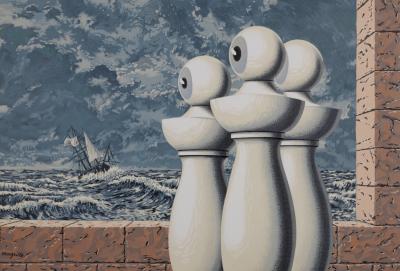 René MAGRITTE (after) - Les Enfants Trouvés : La Traversée Difficile, 1968 - Original lithograph 2