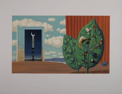 René MAGRITTE (after) - Les Enfants Trouvés : Une Porte s’ouvre sur la Nuit Veloutée, 1968 - Lithograph 2