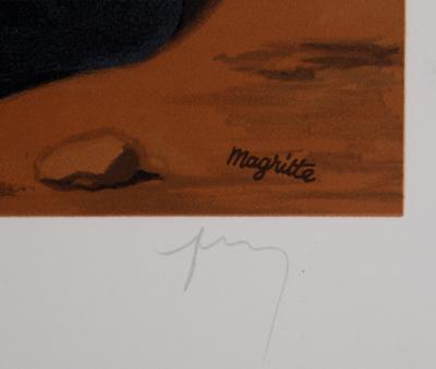 René MAGRITTE (d'après) - Les Enfants Trouvés : Un Séduisant Navire d'Eau de Mer, 1968 - Lithographie 2