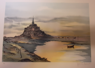 Jean Pierre LAURENT - Le Mont Saint Michel 2, 1980 - Lithographie originale signée 2