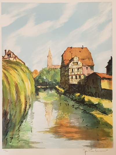 Jean Pierre LAURENT - L’Isle, circa 1980 - Lithographie originale signée 2