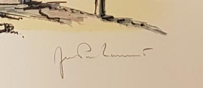 Jean Pierre LAURENT - Le Port de Honfleur, 1980 - Lithographie originale signée 2