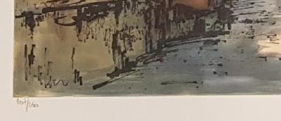 Jean Pierre LAURENT - Le Village, circa 1980 - Lithographie originale signée 2