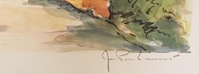 Jean Pierre LAURENT - Le Village, circa 1980 - Lithographie originale signée 2