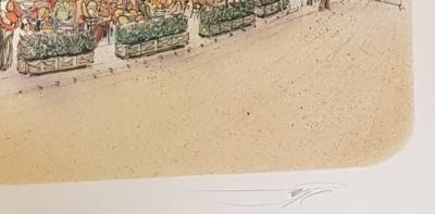 Rolf RAFFLEWSKI - Place Saint André des Arts, 1975 - Lithographie originale signée 2