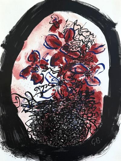 Georges BRAQUE - Bouquet de fleurs, 1961 - Lithographie originale signée dans la planche 2