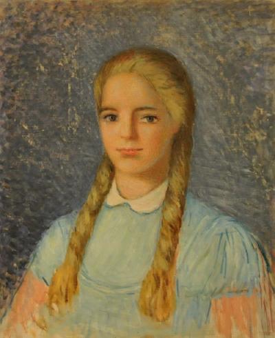 Giovanni MALESCI - Portrait de Vanessa, 1962 - Huile sur toile 2