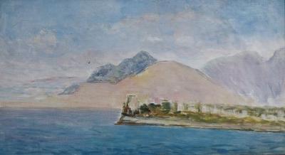 Giovanni MALESCI - Marine sicilienne, 1957 - Huile sur toile 2
