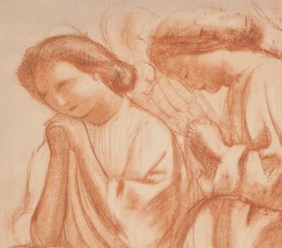 Maurice DENIS : Deux figures d’anges en adoration - Lithographie originale 2