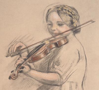 Maurice DENIS : Violoniste - Lithographie originale 2