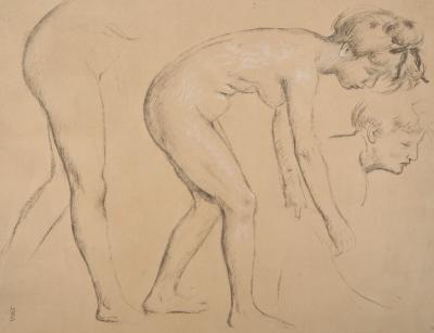 Maurice DENIS : Nu se courbant - Lithographie originale signée 2
