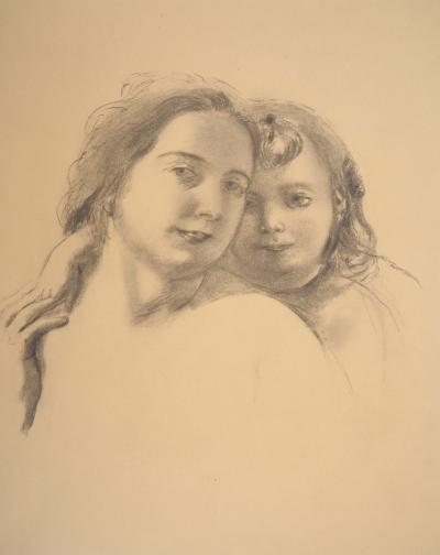 Maurice DENIS : Portrait de mère et fille - Lithographie originale 2