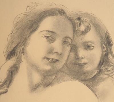 Maurice DENIS : Portrait de mère et fille - Lithographie originale 2